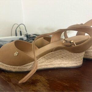 Tommy Hilfiger Brown Espadrille Wedges